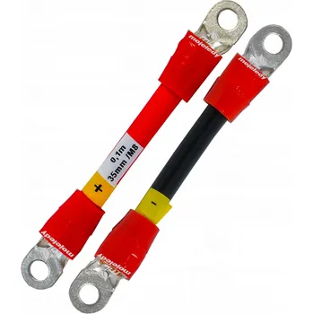 elektrický kabel 10cm kabel LGY 35mm² s okem M8 pro připojení k akumulátoru