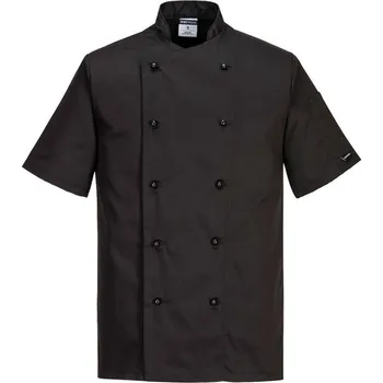 PORTWEST Rondon Kent Chefs C734, krátký rukáv POR-C734BKRM M Černá