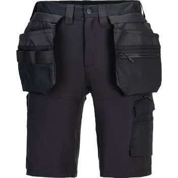 PORTWEST Kraťasy DX4 Hi-Vis Holster, do pasu POR-DX451BKR32 Černá 32