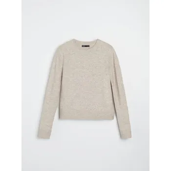 Dámský svetr Sinsay - Klasický svetr s příměsí vlny - béžová - 374EU-08M - 374EU-08M-XXS