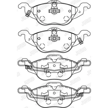 Brzdová destička Sada brzdových destiček, kotoučová brzda JURID 571968J