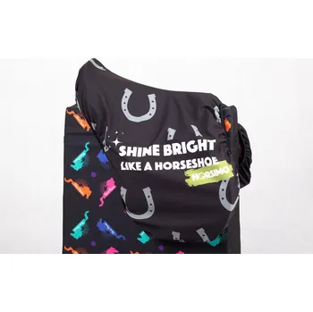 HORSIMO Obal na sedlo Shine Bright Like a Horseshoe HORSIMO, černý