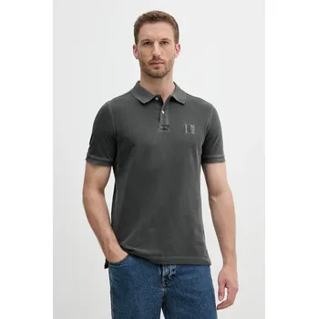Bavlněné polo tričko United Colors of Benetton 3089U302D šedá 90X, vel. XL