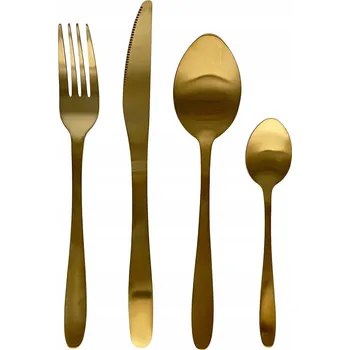 Příbor ZLATÉ PŘÍBORY SADA příborů pro 4 osoby 16 dílů GLAMOUR HOME DECOR