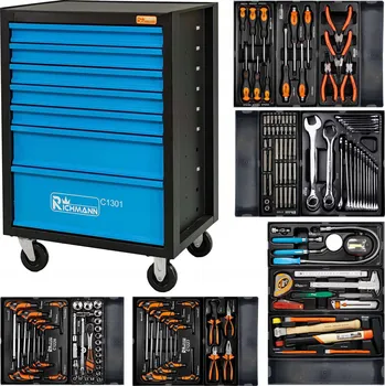 Nástrojový vozík s vložkami Richmann C1302, 135 dílů