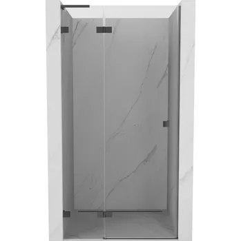 Sprchové dveře Mexen, Mexen Lunar L levé otočné sprchové dveře 70 cm, transparentní, pistolový kov - 834L-070-000-95-00-L