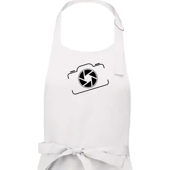 Kuchyňská zástěra Zrcadlovka obrys - Pánská zástěra na vaření - Univerzální velikost ( Bílá )