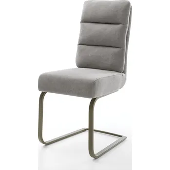 Jídelní židle DELIFE Jídelní židle Pela-Flex tkanina Měkký šedá jídelní židle plochý Titanová barva taštičkové pružiny