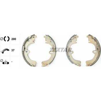 Brzdová čelist Sada brzdových čelistí TEXTAR 91043200