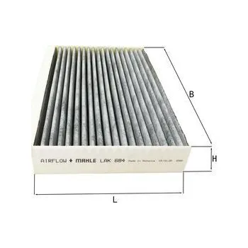 Ventilátor topení a klimatizace Filtr, vzduch v interiéru KNECHT LAK 684