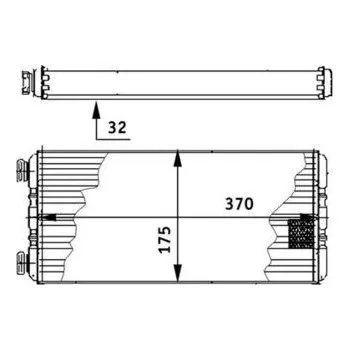 Výměník tepla, vnitřní vytápění MAHLE AH 131 000P