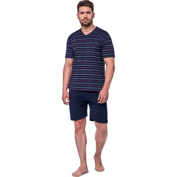 Pánské oblečení Pánské pyžamo 330/49 Various - CORNETTE tmavě modrá XL