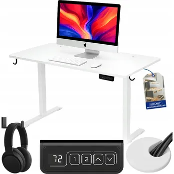 Psací stůl Obdélníkový psací stůl Stolmet 120 x 60 x 72 cm bílý