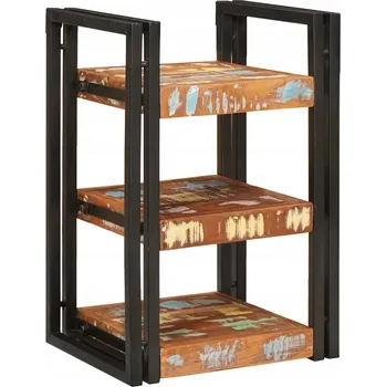 Noční stolek VidaXL Noční stolek Hnědo-černá Reklamované masivní dřevo