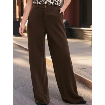 Dámské kalhoty Sinsay - Kalhoty wide leg - hnědá - 237FK-88X - 237FK-88X-XS