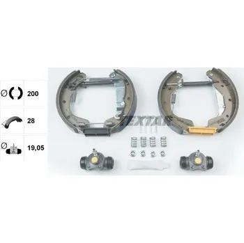 Brzdová čelist Sada brzdových čelistí TEXTAR 84044801