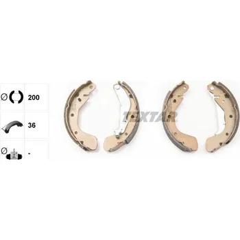 Brzdová čelist Sada brzdových čelistí TEXTAR 91062500