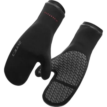 Cyklistické rukavice ZONE3 Cyklistické rukavice dlouhoprsté - THERMO MITTS - černá