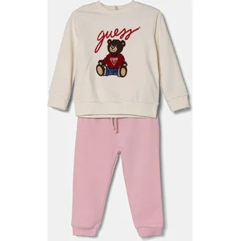 Bavlněná tepláková souprava pro miminka Guess H5RI00.KAD74.G.PPYA béžová 01X, vel. 88-96