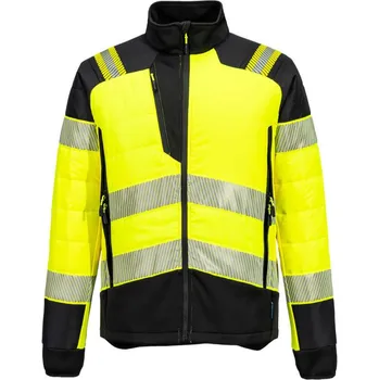 Pracovní oblečení PORTWEST Bunda T170 PW3 Hi-Vis Hybrid Baffle, reflexní, zateplená POR-T170YBR4XL 4XL Žlutá/černá