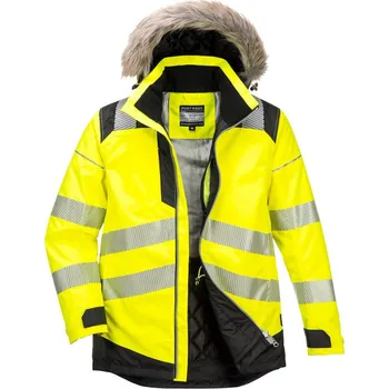 Pracovní oblečení PORTWEST Bunda PW369 Hi-Vis Parka, zimní, reflexní POR-PW369YBRM M Žlutá/černá