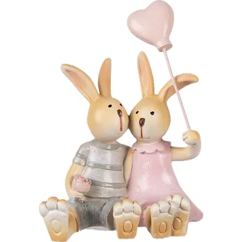 Clayre & Eef - Dekorativní figurka zamilovaných králíků 6PR5981