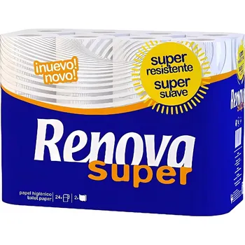 Toaletní papíry Suchý toaletní papír bez vůně Renova 24 ks