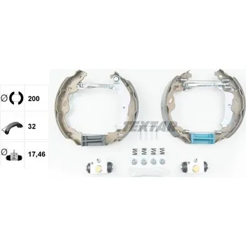 Brzdová čelist Sada brzdových čelistí TEXTAR 84064501