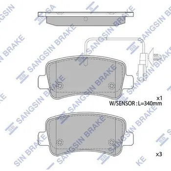 Brzdová destička Sada brzdových destiček, kotoučová brzda Hi-Q SP1971