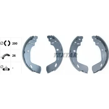 Brzdová čelist Sada brzdových čelistí TEXTAR 91082200