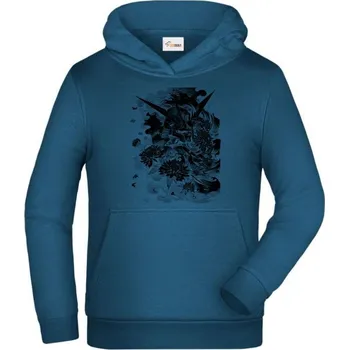 Pánské tričko Mech Gundam, V1, černý tisk - Dětská mikina s kapucí - 164 cm