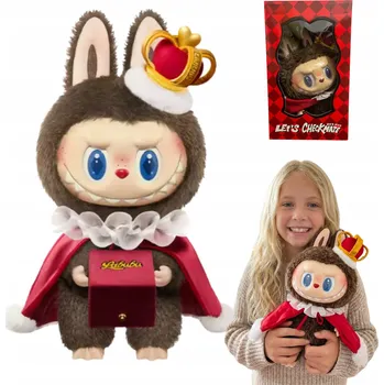 plyšák Plyšová Hračka Labubu hnědá plyšová 37 cm The Monsters Let's Checkmate