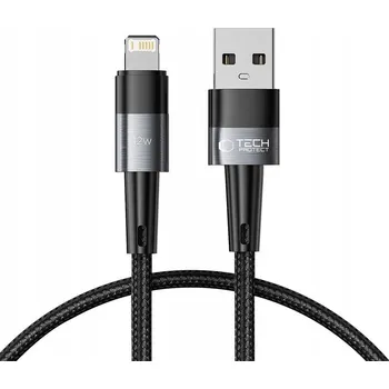 Datový kabel Kabel Tech-protect USB - Apple Lightning 0,25 m černý