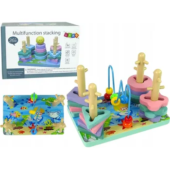 Dřevěná hračka Dřevěné Stavebnice Třídič Mořský Svět Korálky