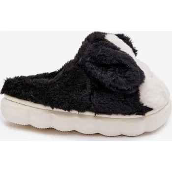 Chlapecké bačkory Dětské chlupaté bačkory – černé se psy Farnise Velikost: 32/33