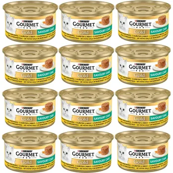 Purina Gourmet Gold Savoury Cake kuřecí/mrkev, 12x 85 g
