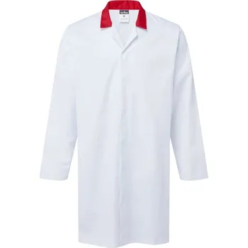 montérky PORTWEST Plášť 2210 Food Industry No Pocket POR-2210WREXL XL Bílá/červená