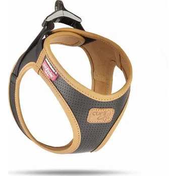 Postroj pro psa Curli postroj pro psy kožený Vegan Apple černý XS