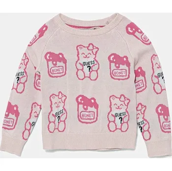 Dívčí svetr Dětský svetr Guess H1YT01.Z2S40 růžová 30X, vel. 104