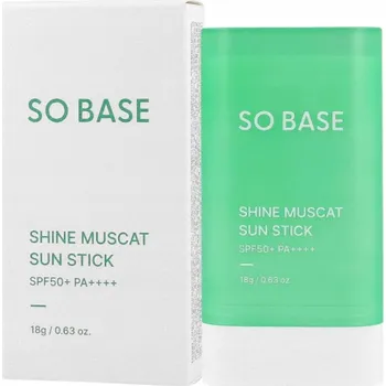 Přípravek na opalování SO BASE Shine Muscat Sun Stick SPF50+ PA++++ 18 g - Opalovací tyčinka