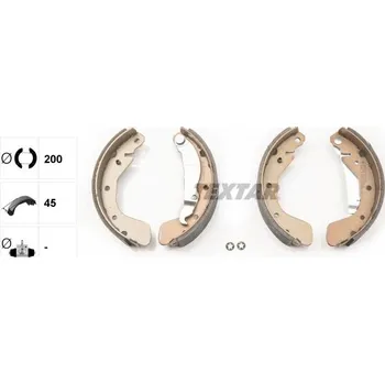 Brzdová čelist Sada brzdových čelistí TEXTAR 91044900