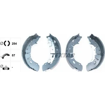 Brzdová čelist Sada brzdových čelistí TEXTAR 91079300