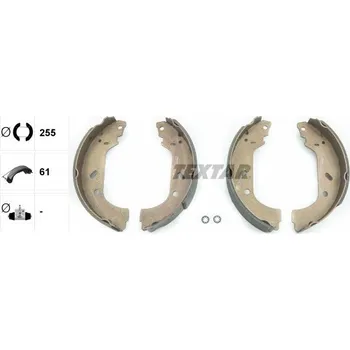 Brzdová čelist Sada brzdových čelistí TEXTAR 91047800