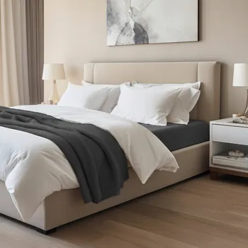 Prostěradlo PROSTĚRADLO JERSEY S ELASTANEM A GUMOU ČERNÉ 180x200