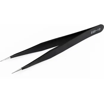 Péče o řasy a obočí PRECZNÍ ANTISTATICKÁ PINZETA OSTŘÍ ESD-10 123MM ROVNÁ TECHREBAL