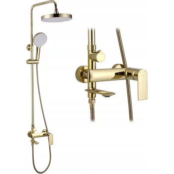 Sprchový set Sprchový set Veneta zlatý s hlavovou sprchou Rea