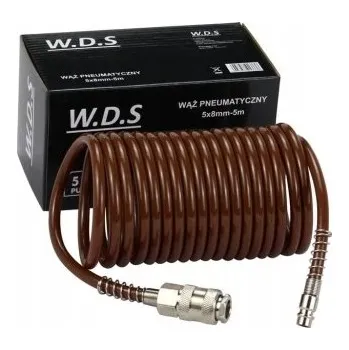 Příslušenství ke kompresoru PNEUMATICKÁ HADICE 5X8MM 5M 8 BAR SPIRÁLOVÁ KRAFT&DELE W.D.S WDS2154
