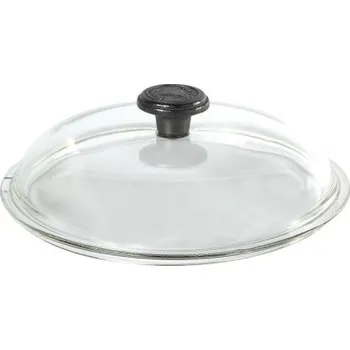 Poklice Skleněná poklice 17 cm s litinovou rukojetí / Skeppshult