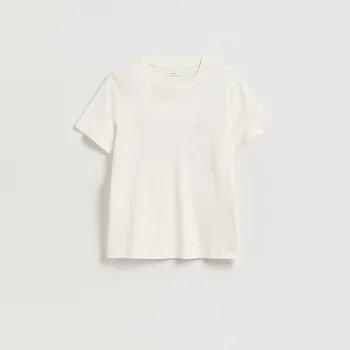 Reserved - Tričko s ozdobným srdcem - krémová - 165HT-01X - 165HT-01X-S