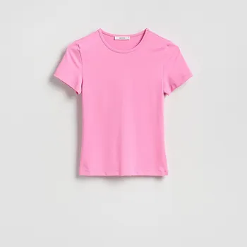 Reserved - Jednobarevné tričko - svítivě růžová - 312HT-42X - 312HT-42X-XL